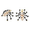 Halloween Theme Dyed Synthetic Turquoise & Glass Seed Beads Pendants PALLOY-MZ00774-03-1