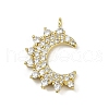Brass Micro Pave Cubic Zirconia Pendants KK-M322-44G-1
