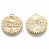 Brass Micro Pave Cubic Zirconia Pendants KK-R130-006G-NF-2