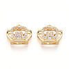 Brass Micro Pave Cubic Zirconia Charms KK-N261-90G-1