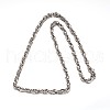 304 Stainless Steel Rope Chain Necklaces NJEW-L403-04P-2