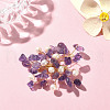 Natural Amethyst Chips & Pearl Beaded Flower Brooch Pin JEWB-BR00098-01-2