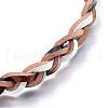 Adjustable Braided Leather Cord Bracelets BJEW-P099-21D-2