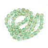 Handmade Gold Foil Glass Beads Strands FOIL-N029-04B-2
