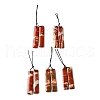 Natural Red Rainbow Jasper Pendants G-L617-I06-10x48mm-1