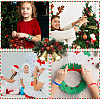 CREATCABIN 30Pcs 5 Colors Christmas Themed Silicon Cord Bracelets BJEW-CN0001-08-6