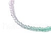 Faceted Rondelle Glass Beaded Necklace for Women NJEW-M208-02D-4
