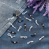 50 Pcs 2 Colors Iron Zipper Holder Upper HJEW-HY00001-4
