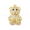 Brass Micro Pave Cubic Zirconia Pendants KK-P230-02G-1