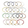 Steel Wire Ring & Copper Buckle & Plastic Pearl Bangles BJEW-S177-01-4