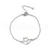 201 Stainless Steel Fox Link Bracelets BJEW-B128-05P-4