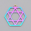 Ion Plating(IP) 201 Stainless Steel Pendants STAS-S105-LA527-1