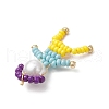 Glass Seed Bead with Glass Pearl Round Bead People Pendants PALLOY-MZ00643-5
