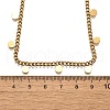 304 Stainless Steel Twisted Chain Necklaces with Disc Charm Tassel NJEW-R023-04G-5