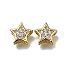 Star Brass Micro Pave Clear Cubic Zirconia Slide Charms ZIRC-I070-013G-1