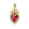 Brass Enamel Pendants KK-R230-08G-04-1