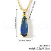 Elegant Brass Pave Glass Fashion Water Drop Pendant Necklaces BP5132-4-2