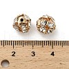 10mm Brass Crystal Rhinestone Beads KK-S519-01C-01G-3
