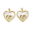 Brass Micro Pave Cubic Zirconia Pendants KK-U070-04E-G-1