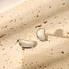 Bean Stainless Steel Stud Earrings & Pendant Necklaces Sets for Unisex AA3662-1-3