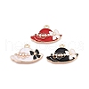 Rack Plating Alloy Enamel Pendants ENAM-N056-422-1