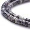 Natural Black Silk Stone/Netstone Beads Strands G-H230-32-3