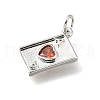 Brass Micro Pave Cubic Zirconia Pendants KK-V007-005P-03-2