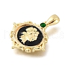 Brass Enamel Pendants KK-U072-18G-2