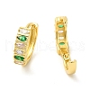 Cubic Zirconia Horse Eye Hoop Earrings EJEW-E270-31G-2