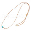 Stylish and Versatile Design Synthetic Turquoise Adjustable Beaded Necklaces for Women BE8921-1