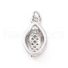 Brass Micro Pave Cubic Zirconia Charms KK-C012-50P-2
