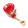 Angel Glass Beaded & Alloy Pendant Decorations HJEW-MZ00190-05-4