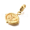 Oval with Bee 304 Stainless Steel Pendant Decorations STAS-R159-30G-2