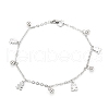 304 Stainless Steel Charms Anklets STAS-A052-66P-2
