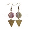 Natural Indian Agate Dangle Earrings EJEW-JE02973-01-1
