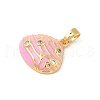 Brass Micro Pave Cubic Zirconia Pendants KK-R100-12G-01-2