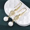 Brass Micro Pave Clear Cubic Zirconia Dangle Earrings EJEW-F362-04G-5