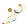 Heart Glass Pendant Decoration HJEW-JM02118-3