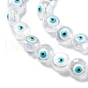 Transparent Evil Eye Glass Beads Strands LAMP-K037-06G-3