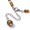 Natural Tiger Eye Chips & Handmade Seed Beads Bracelet Making AJEW-MZ00001-02-3