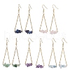 5Pair Natural Gemstone Dangle Earrings EJEW-JE06010-S-1