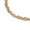 2Pcs 2 Colors 304 Stainless Steel Singapore Chain Slider Bracelet Making AJEW-JB01328-5