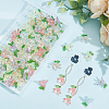80Pcs 8 Colors Acrylic Pendant PALLOY-AR00016-4