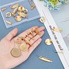 Unicraftale 24Pcs 6 Style 304 Stainless Steel Stud Earring Findings STAS-UN0022-80-2