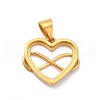 304 Stainless Steel Pendants STAS-K243-21G-2