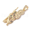 Brass Clear Cubic Zirconia Pendants KK-Z050-03G-02-2