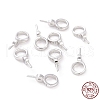 Rhodium Plated 925 Sterling Silver Screw Eye Peg Bails STER-D035-46P-1