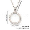 Fashionable Brass Clear Cubiz Zirconia Flat Round Pendant Necklaces Women's Versatile Accessory MS7483-2-2