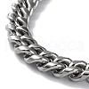 304 Stainless Steel Cuban Link Chain Necklaces NJEW-P288-21P-3