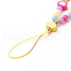 Imitation Jelly Acrylic Beads and Handmade Polymer Clay Beads Mobile Straps HJEW-JM00553-3